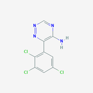 molecular formula C9H5Cl3N4 B13972715 1,2,4-Triazin-5-amine, 6-(2,3,5-trichlorophenyl)- CAS No. 227604-18-4