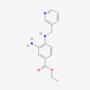 molecular formula C15H17N3O2 B1397274 3-氨基-4-[(3-吡啶基甲基)氨基]苯甲酸乙酯 CAS No. 1220035-34-6