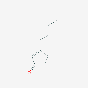 molecular formula C9H14O B13972789 3-Butylcyclopent-2-en-1-one CAS No. 53253-06-8