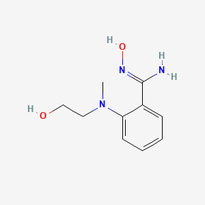 B1397280 N'-Hydroxy-2-((2-hydroxyethyl)(methyl)amino)benzimidamide CAS No. 1216330-09-4