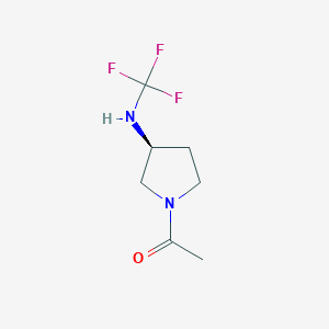 molecular formula C7H11F3N2O B13972808 (S)-1-(3-((trifluoromethyl)amino)pyrrolidin-1-yl)ethanone 