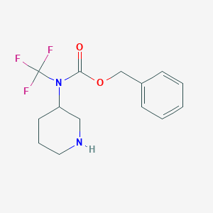 molecular formula C14H17F3N2O2 B13972812 Benzyl piperidin-3-yl(trifluoromethyl)carbamate 