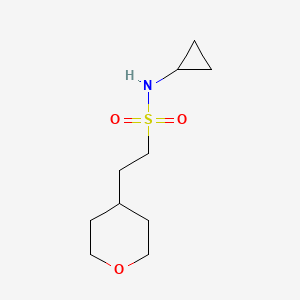 molecular formula C10H19NO3S B13972869 N-cyclopropyl-2-(tetrahydro-2H-pyran-4-yl)ethanesulfonamide 