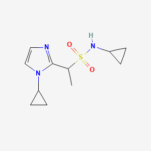 N-cyclopropyl-1-(1-cyclopropyl-1H-imidazol-2-yl)ethanesulfonamide