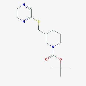 3-(Pyrazin-2-ylsulfanylmethyl)-piperidine-1-carboxylic acid tert-butyl ester