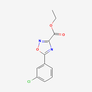 molecular formula C11H9ClN2O3 B1397292 Ethyl 5-(3-chlorophenyl)-1,2,4-oxadiazole-3-carboxylate CAS No. 657424-68-5