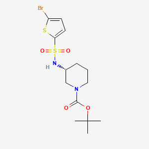 molecular formula C14H21BrN2O4S2 B13972975 (R)-tert-butyl 3-(5-bromothiophene-2-sulfonamido)piperidine-1-carboxylate 