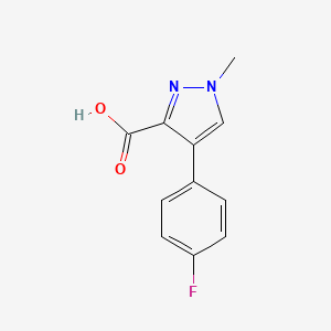 molecular formula C11H9FN2O2 B13973009 4-(4-fluorophenyl)-1-methyl-1H-pyrazole-3-carboxylic acid 