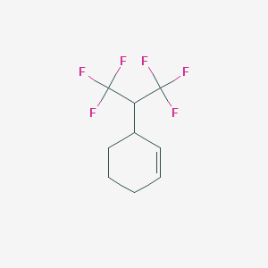 molecular formula C9H10F6 B13973022 3-(1,1,1,3,3,3-Hexafluoropropan-2-yl)cyclohex-1-ene 