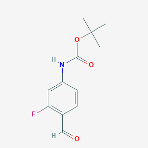 molecular formula C12H14FNO3 B13973044 Tert-butyl 3-fluoro-4-formylphenylcarbamate 