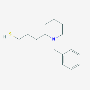 molecular formula C15H23NS B13973049 3-(1-Benzylpiperidin-2-yl)propane-1-thiol 