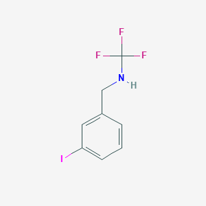 molecular formula C8H7F3IN B13973072 1,1,1-trifluoro-N-(3-iodobenzyl)methanamine 