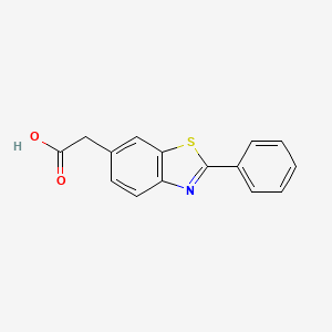 molecular formula C15H11NO2S B13973081 6-Benzothiazoleacetic acid, 2-phenyl- CAS No. 36782-39-5