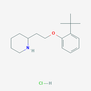 molecular formula C17H28ClNO B1397314 2-{2-[2-(tert-Butyl)phenoxy]ethyl}piperidine hydrochloride CAS No. 1220019-63-5