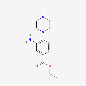 molecular formula C14H21N3O2 B1397316 3-氨基-4-(4-甲基-1-哌嗪基)苯甲酸乙酯 CAS No. 1220036-10-1