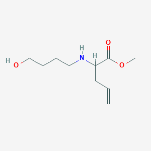 molecular formula C10H19NO3 B13973213 Methyl 2-[(4-hydroxybutyl)amino]pent-4-enoate CAS No. 391642-58-3