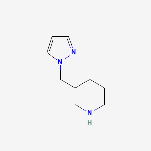 molecular formula C9H15N3 B1397327 3-((1H-Pyrazol-1-yl)methyl)piperidine CAS No. 1211450-36-0