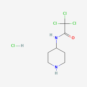 molecular formula C7H12Cl4N2O B1397332 2,2,2-トリクロロ-N-(4-ピペリジニル)アセトアミド塩酸塩 CAS No. 1219979-92-6