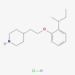 molecular formula C17H28ClNO B1397333 4-{2-[2-(叔丁基)苯氧基]乙基}哌啶盐酸盐 CAS No. 1219949-26-4