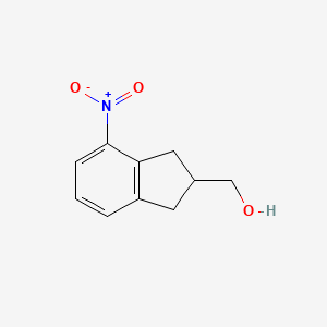 molecular formula C10H11NO3 B13973350 (4-nitro-2,3-dihydro-1H-inden-2-yl)methanol 