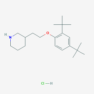 molecular formula C21H36ClNO B1397338 3-{2-[2,4-Di(tert-butyl)phenoxy]ethyl}piperidine hydrochloride CAS No. 1220016-26-1