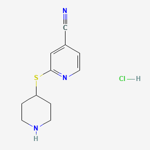 2-(Piperidin-4-ylsulfanyl)-isonicotinonitrile hydrochloride