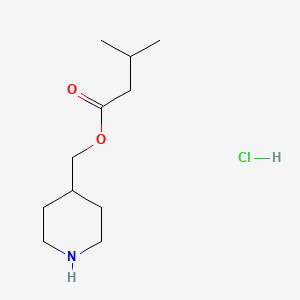 molecular formula C11H22ClNO2 B1397342 4-Piperidinylmethyl 3-methylbutanoate hydrochloride CAS No. 1219979-97-1