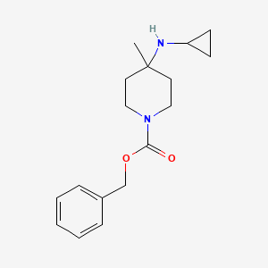 molecular formula C17H24N2O2 B13973430 Benzyl 4-(cyclopropylamino)-4-methylpiperidine-1-carboxylate 