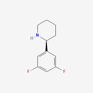 molecular formula C11H13F2N B13973477 (S)-2-(3,5-Difluorophenyl)piperidine 