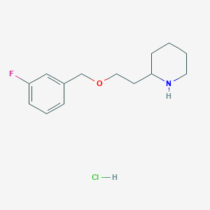 2-{2-[(3-Fluorobenzyl)oxy]ethyl}piperidine hydrochloride