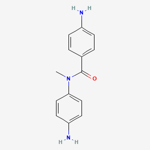 molecular formula C14H15N3O B13973526 4-Amino-N-(4-aminophenyl)-N-methylbenzamide CAS No. 58338-54-8