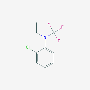 molecular formula C9H9ClF3N B13973536 2-chloro-N-ethyl-N-(trifluoromethyl)aniline 