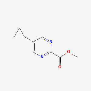 molecular formula C9H10N2O2 B13973551 Methyl 5-cyclopropylpyrimidine-2-carboxylate CAS No. 1459748-97-0