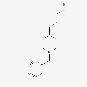 molecular formula C15H23NS B13973601 3-(1-Benzylpiperidin-4-yl)propane-1-thiol 