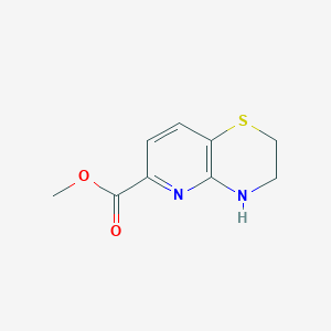 molecular formula C9H10N2O2S B13973609 methyl 3,4-dihydro-2H-pyrido[3,2-b][1,4]thiazine-6-carboxylate 