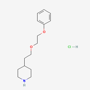 molecular formula C15H24ClNO2 B1397362 4-[2-(2-苯氧基乙氧基)乙基]哌啶盐酸盐 CAS No. 1220031-45-7