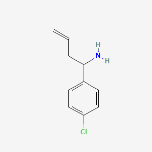 molecular formula C10H12ClN B13973680 1-(4-Chlorophenyl)but-3-en-1-amine 