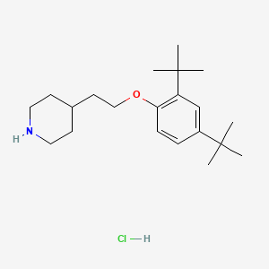 molecular formula C21H36ClNO B1397369 4-{2-[2,4-Di(tert-butyl)phenoxy]ethyl}piperidine hydrochloride CAS No. 1219961-06-4