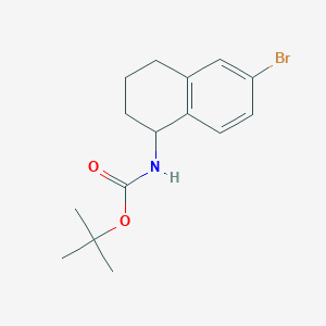 molecular formula C15H20BrNO2 B13973712 Tert-butyl (6-bromo-1,2,3,4-tetrahydronaphthalen-1-YL)carbamate 