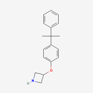 molecular formula C18H21NO B1397383 3-Azetidinyl 4-(1-methyl-1-phenylethyl)phenyl ether CAS No. 1219961-34-8