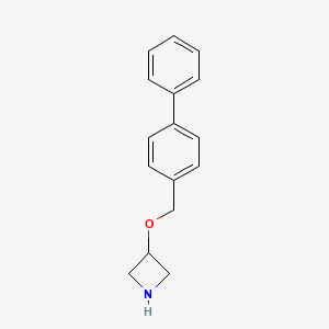 molecular formula C16H17NO B1397384 3-([1,1'-联苯基]-4-基甲氧基)氮杂环丁烷 CAS No. 1220028-19-2