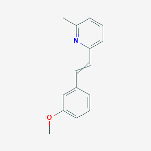 molecular formula C15H15NO B13973847 2-Methyl-6-[(3-methoxyphenyl)ethenyl]pyridine 