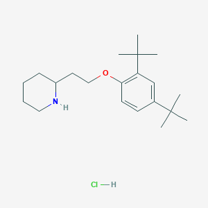 molecular formula C21H36ClNO B1397385 2-{2-[2,4-Di(tert-butyl)phenoxy]ethyl}piperidine hydrochloride CAS No. 1219956-87-2