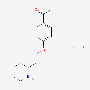 1-{4-[2-(2-Piperidinyl)ethoxy]phenyl}-1-ethanone hydrochloride