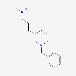 molecular formula C16H26N2 B13973877 3-(1-benzylpiperidin-3-yl)-N-methylpropan-1-amine 