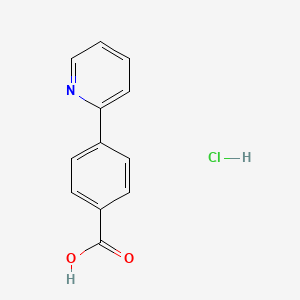 molecular formula C12H10ClNO2 B13973880 4-(2-Pyridyl)benzoic acid hydrochloride CAS No. 222986-74-5