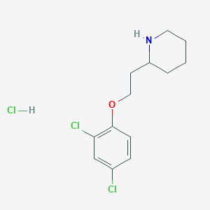 molecular formula C13H18Cl3NO B1397391 2-[2-(2,4-Dichlorophenoxy)ethyl]piperidine hydrochloride CAS No. 1219972-68-5