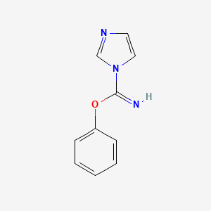 molecular formula C10H9N3O B13973929 Phenyl 1H-imidazole-1-carboximidate CAS No. 359642-65-2