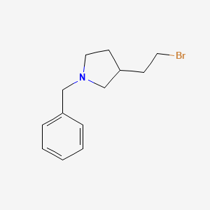 molecular formula C13H18BrN B13973967 1-Benzyl-3-(2-bromoethyl)pyrrolidine 