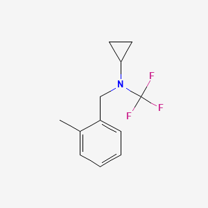 molecular formula C12H14F3N B13973983 N-(2-methylbenzyl)-N-(trifluoromethyl)cyclopropanamine 